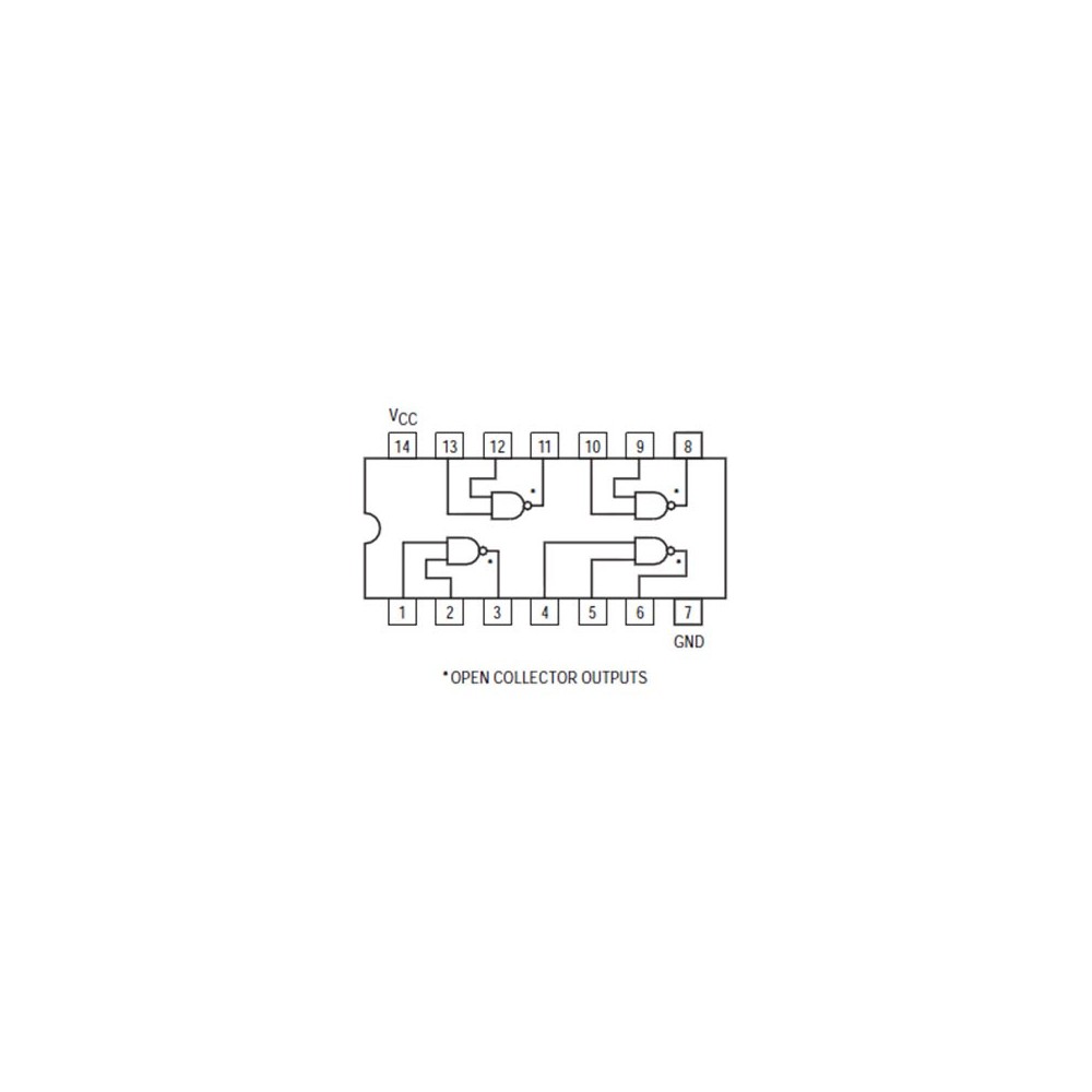IC Quad 2-Input NAND gate SO14 - IC74HCT03SMD