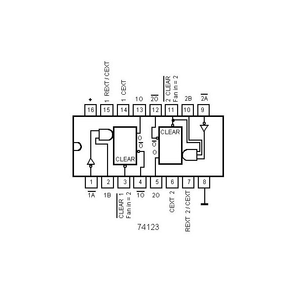 IC Dual Retrigge monostable multiv. SO16 - IC74HCT123SMD