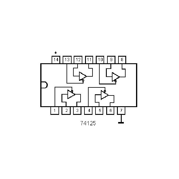 IC Quad 3Stat Buffer DIP14 - IC74HCT125
