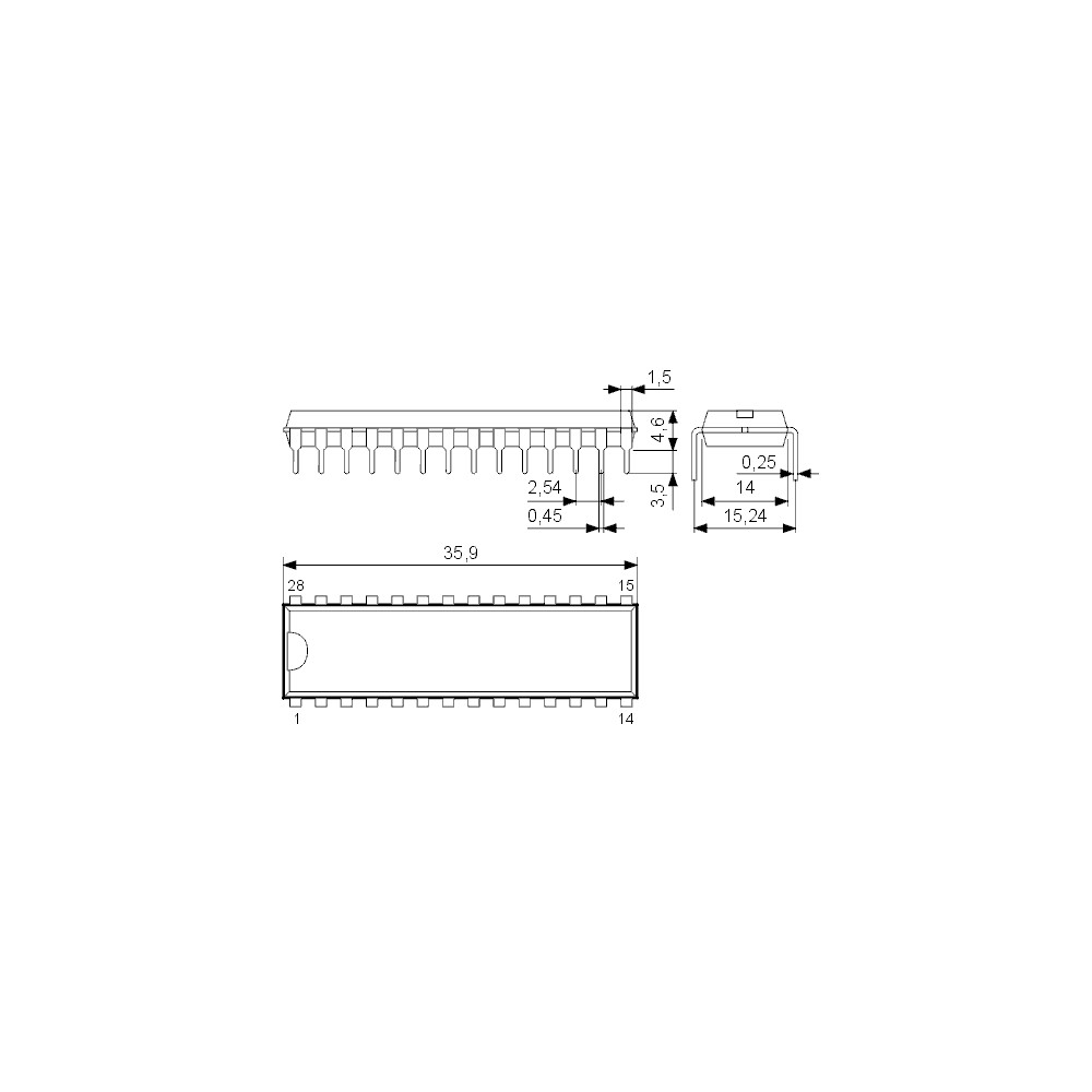 IC 8Digit LED-Displ-Driver CA DIP28 - ICICM7218AIJI