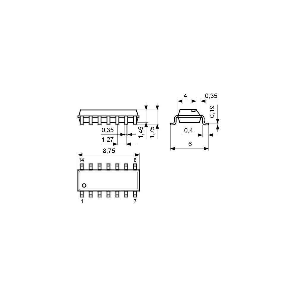 IC Quad 2Inp OR Gate SO14 - IC74HCT32SMD