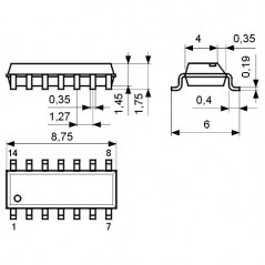 IC Quad 2Inp OR Gate SO14