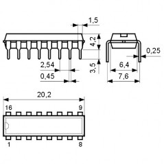 IC 4-bit cascadable shift register 3-state