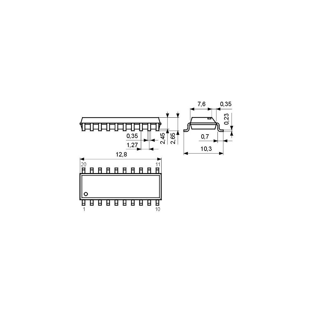 IC Tri.-St. Octal Buffer SOL20 - IC74HCT541SMD