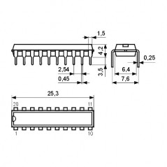 IC inverting octal bus transceiver 3-state