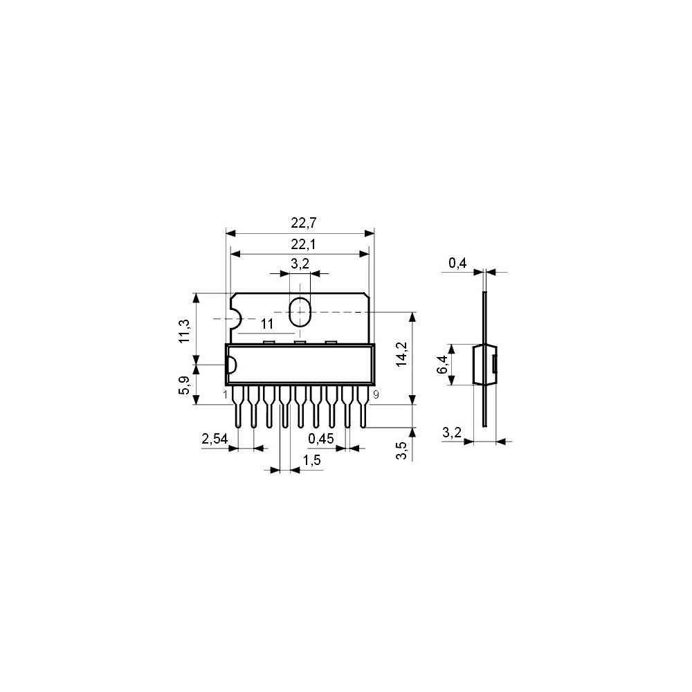 IC FM-V Front-End Ucc=3V SIP9 - ICAN7205