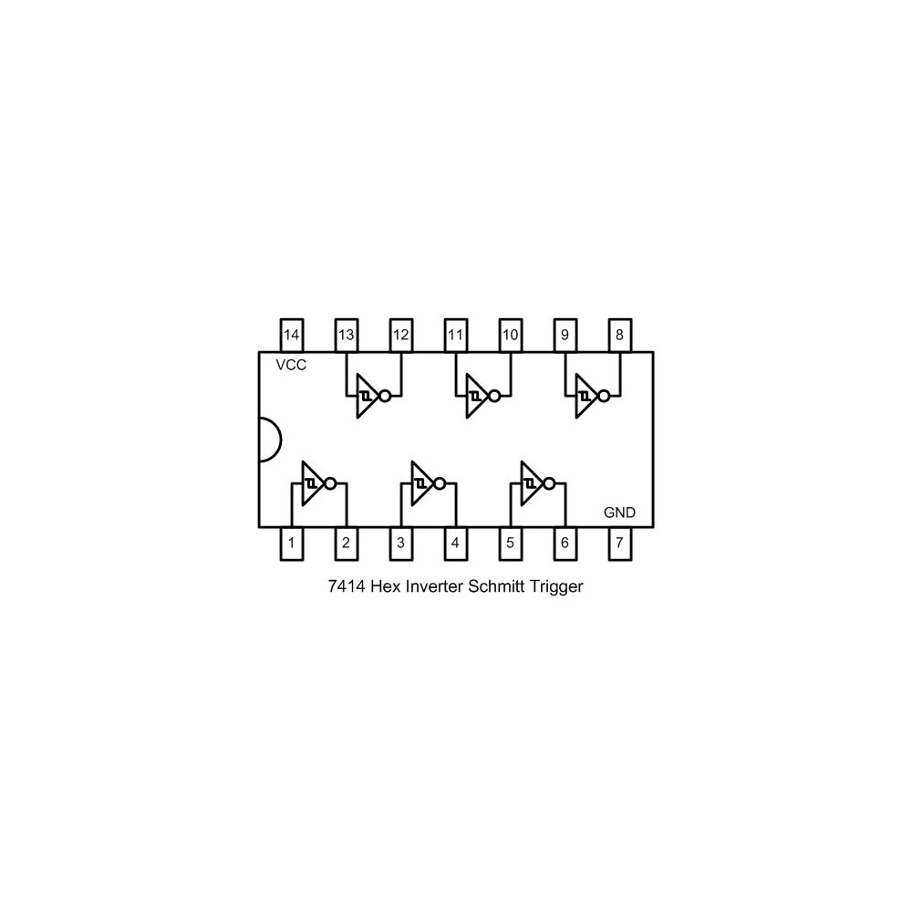 IC Hex Trigger SO14 - IC74LS14SMD