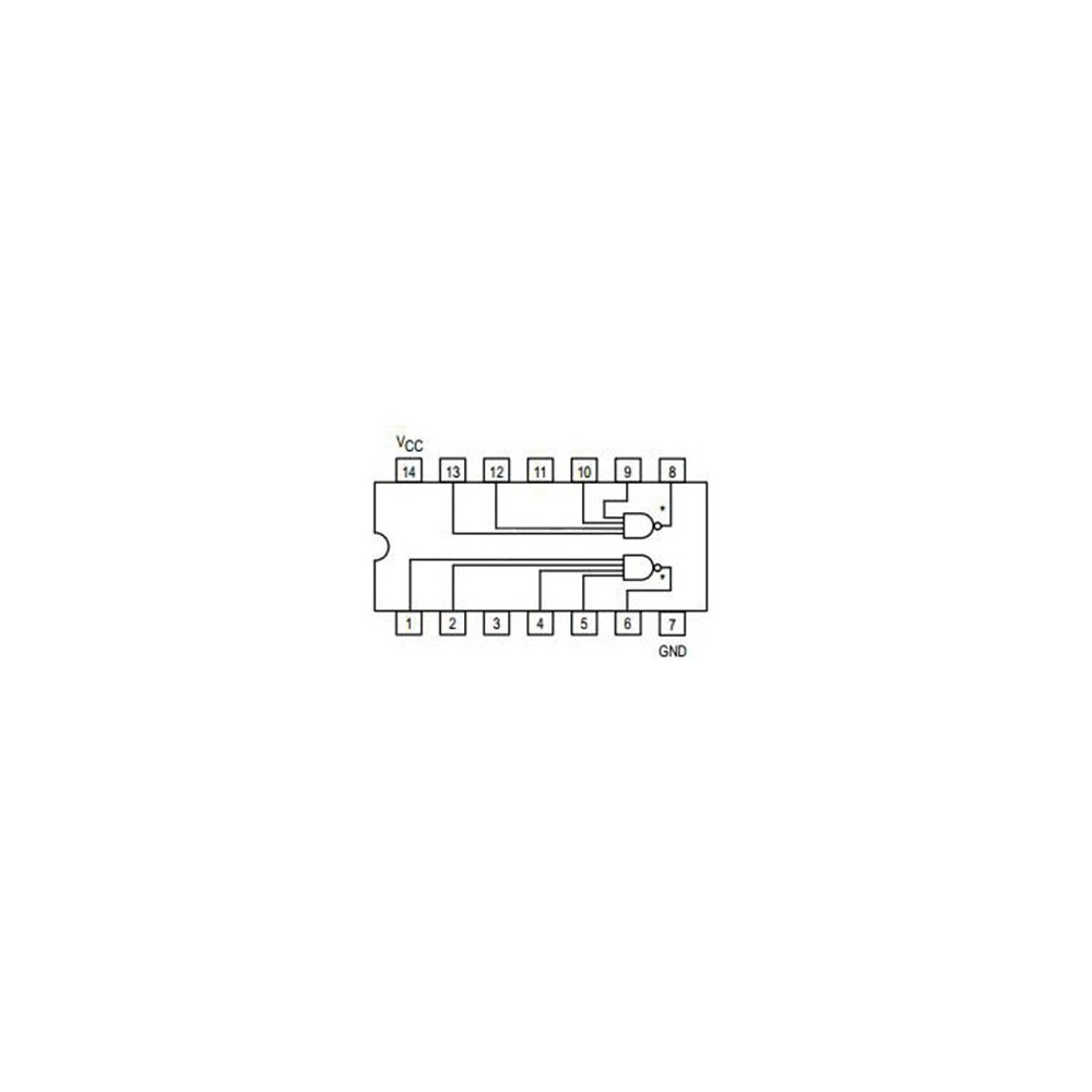 Dual 4-input nand gate - IC74LS22