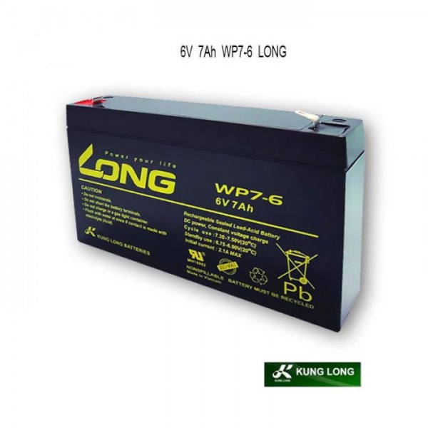 Akumulator 6V 7Ah LONG 151X65X94 - AK6-7