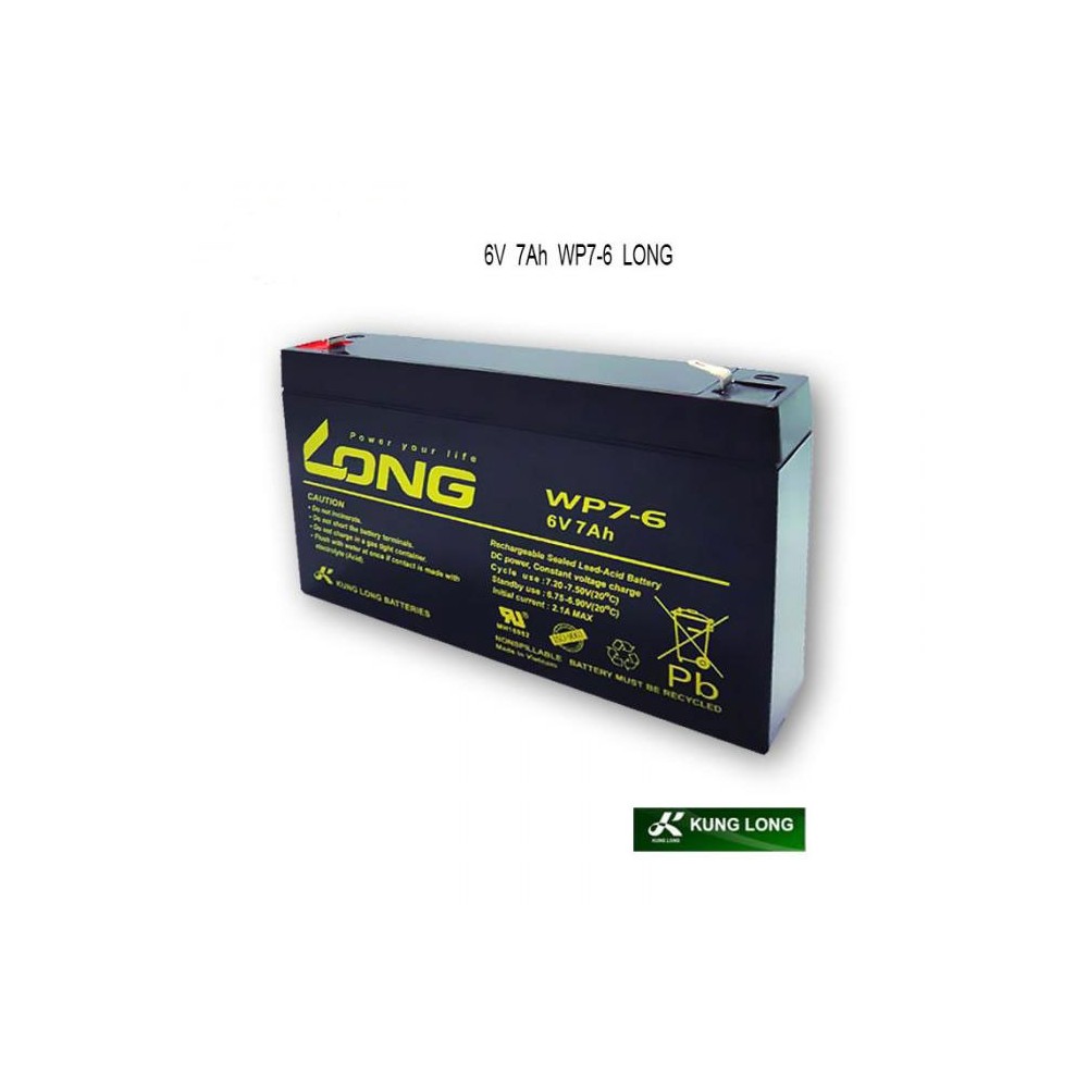 Akumulator 6V 7Ah LONG 151X65X94 - AK6-7