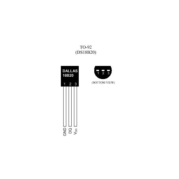 Dig.Therm.1-Wire +-0,5C, 055-125C TO92 - ICDS18S20