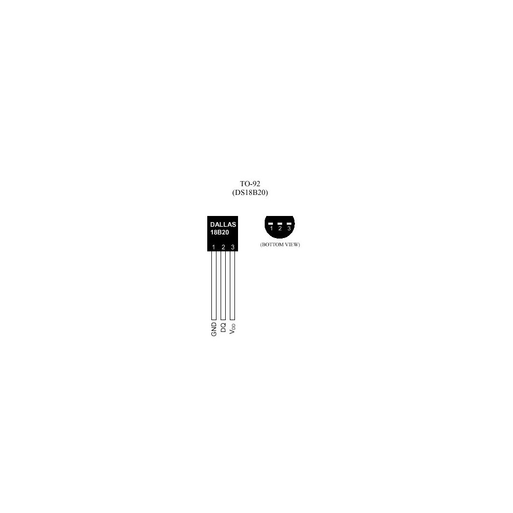 Dig.Therm.1-Wire +-0,5C, 055-125C TO92 - ICDS18S20