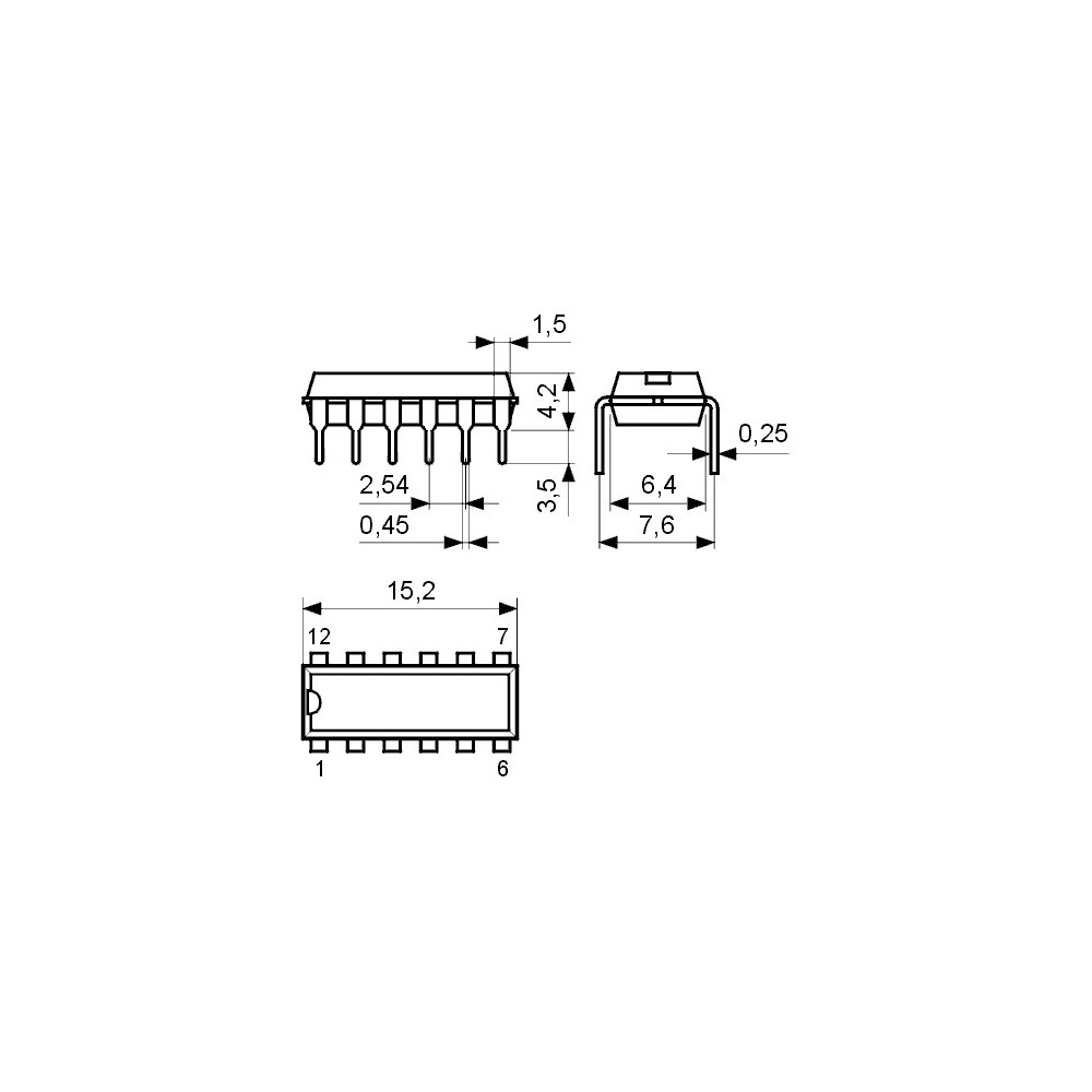 IC 2xNF-E 13V 2x1W DIP12 - ICLA4550