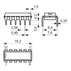 IC 2xNF-E 13V 2x1W DIP12