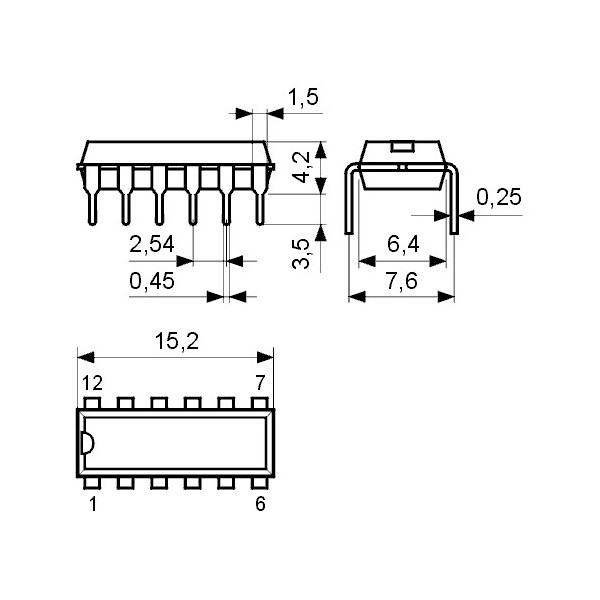 IC 2xNF-E 13V 2x2.3W DIP14 - ICLA4555