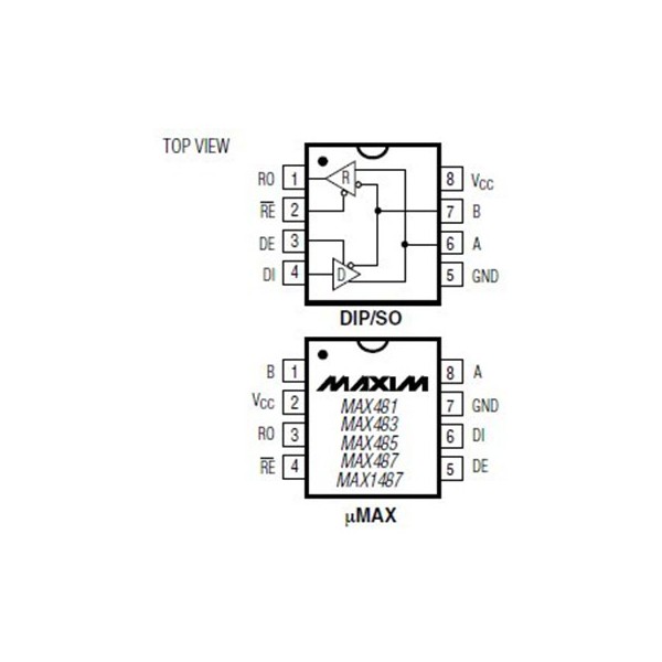 RS485/422 Transc.5V  DIP8 - ICMAX485CPA