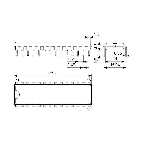IC Alarm-Digital-Clock Udd=-12V DIP28 - ICLM8560