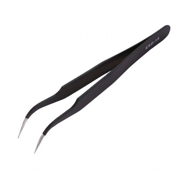 Pinceta kriva, 120 mm  ESD15 - ALPIESD-15