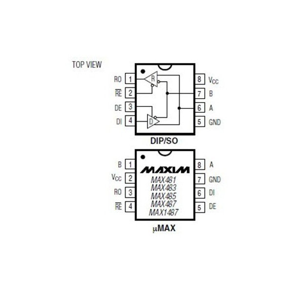 RS485/422 Transc.5V  DIP8 - ICMAX485CPA