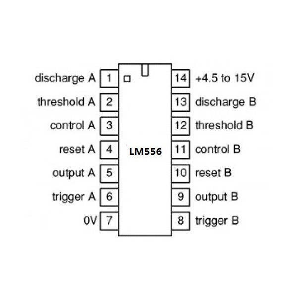 IC Dual Timer  DIP14 - ICNE556