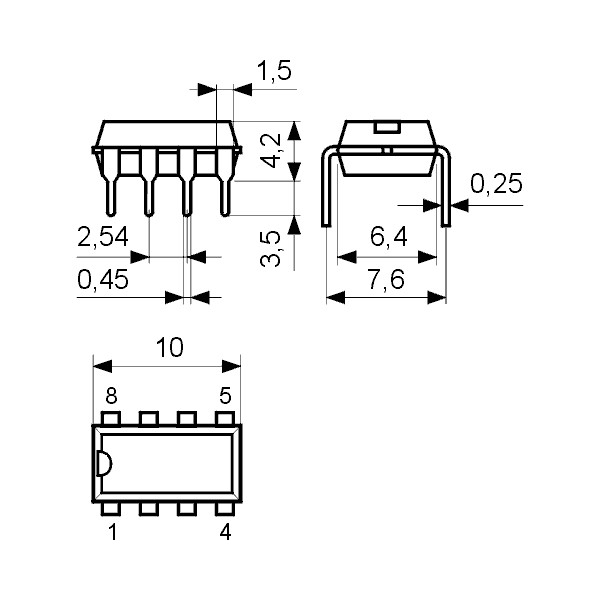 IC 2xOp-Amp JFET +-18V  DIP8 - ICTL082