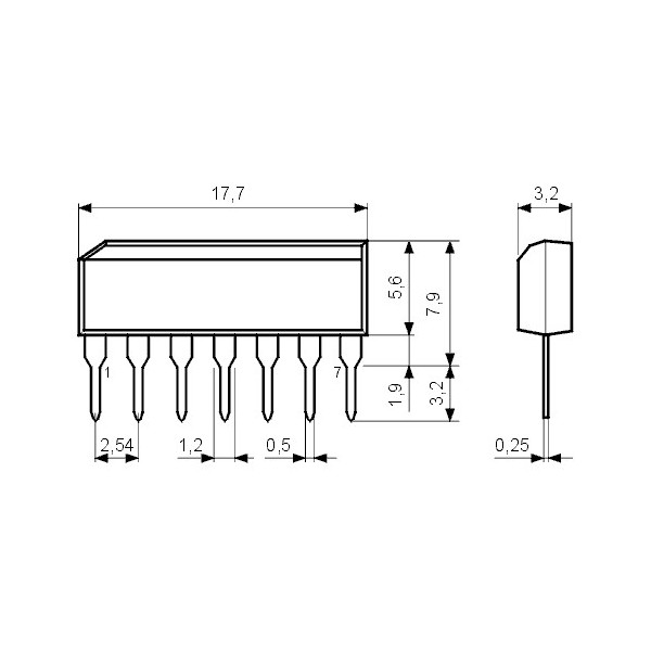 IC TV-Ton-ZF FM-ZF Ucc=6..15V SIP7 - ICTA7061BP