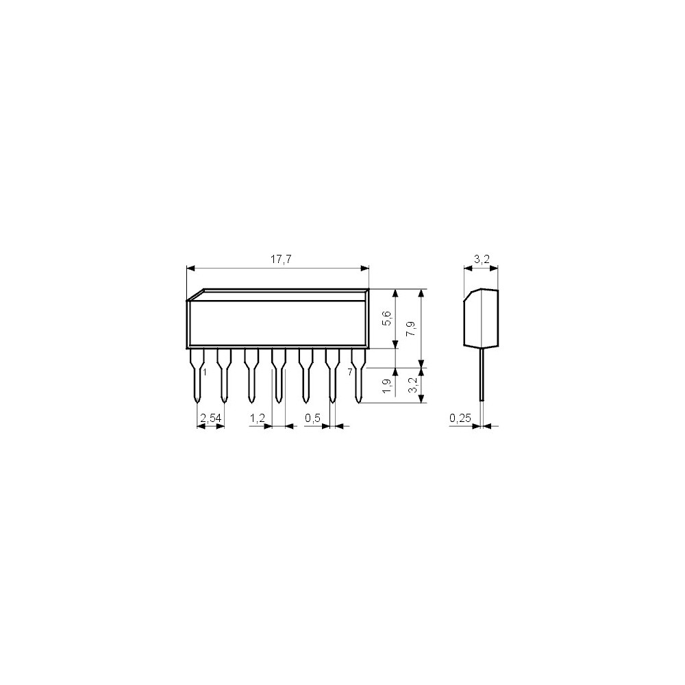 IC TV-Ton-ZF FM-ZF Ucc=6..15V SIP7 - ICTA7061BP