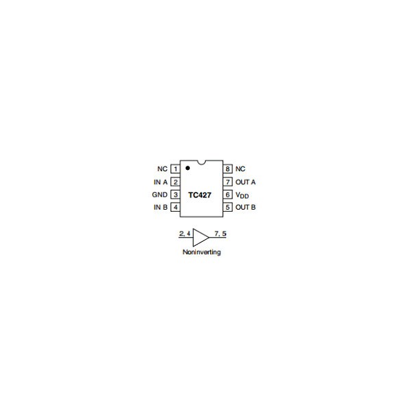 IC 2xMOSFET Dr. 18V 1,5A DIP8 - ICTC427CPA
