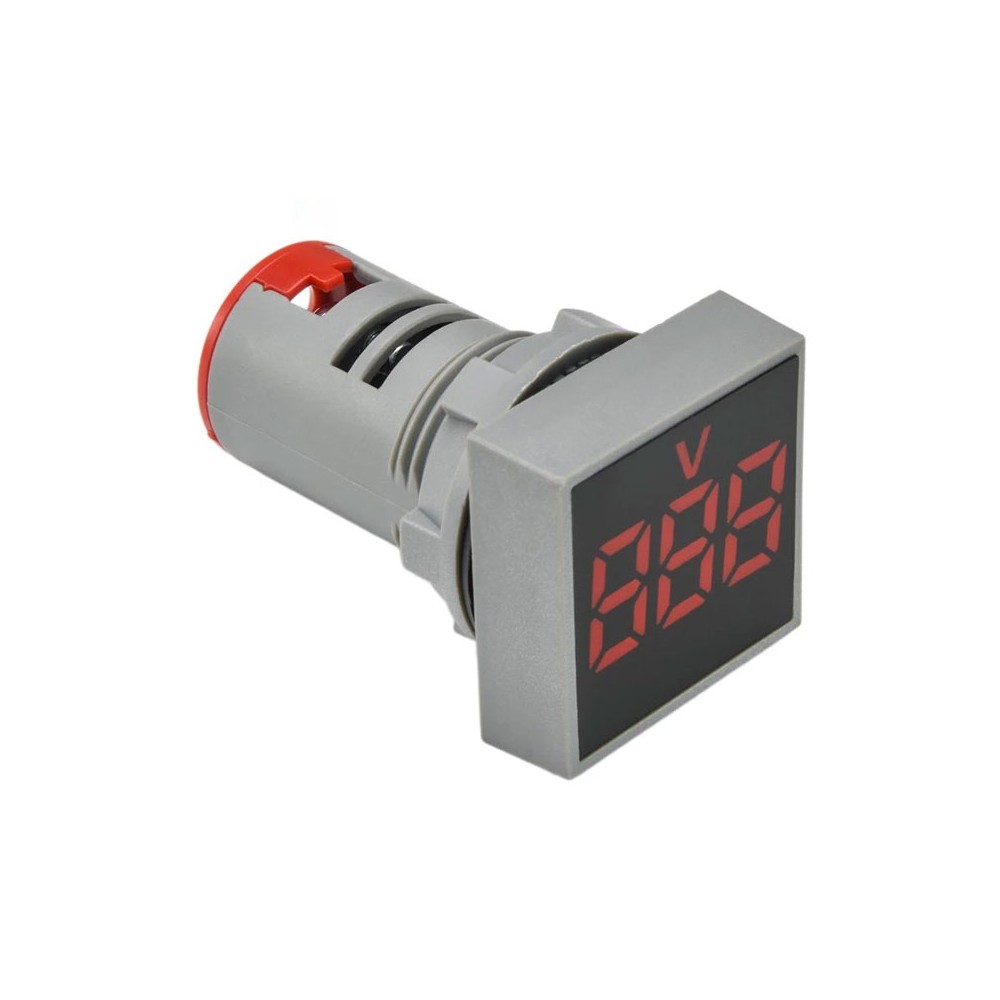 Voltmetar 29x29mm, 20-500V AC, Crveni - INSP-DV1C