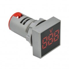 Voltmetar 29x29mm, 12-500V AC, Crveni