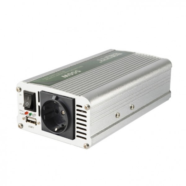 Pretvarač-regulator 12VDC/220V AC 500W/1000W + USB - INV1000