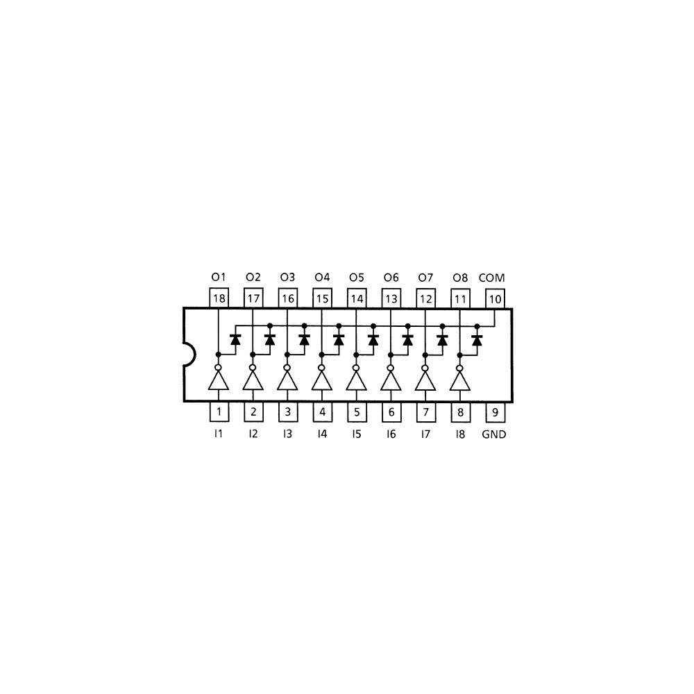 8XDarl. Dr.50V 0.5A TTL/CMOS SO18 - ICULN2803SMD