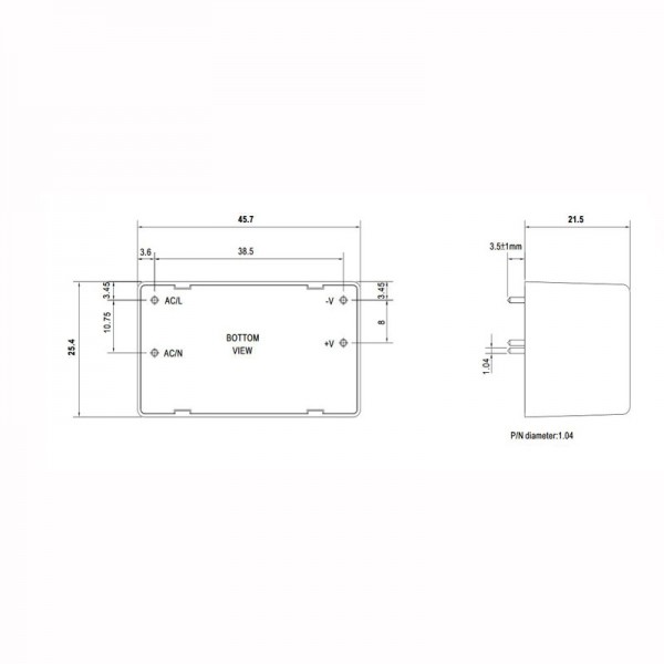 Mean Well IRM-05-12 5W/12V/0-0,42A - ISPIRM0512