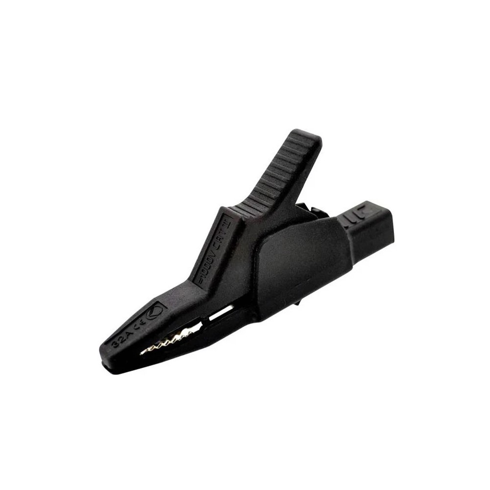 Krokodil AK2B 2540 za bananu 4mm Hirschmann, Crna  - ALST-H1CN