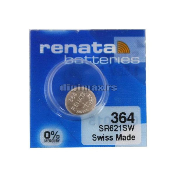Baterija Renata 364, AG1 SR621SW - BATR364