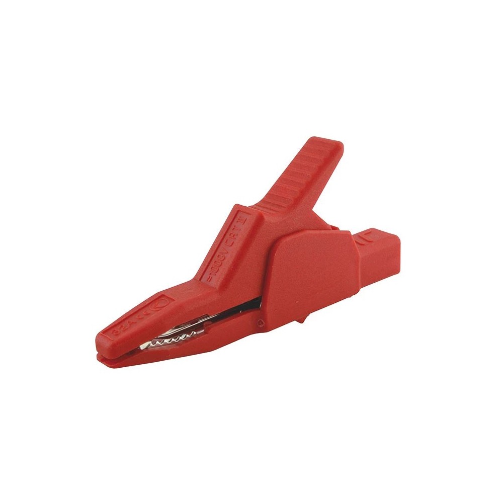 Krokodil AK2B 2540 za bananu 4mm Hirschmann, crveni - ALST-H1CR