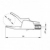 Krokodil AK2B 2540 za bananu 4mm Hirschmann, crveni - ALST-H1CR