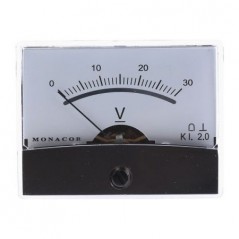 Panel voltm. 0-30VDC 60X45 Monacor
