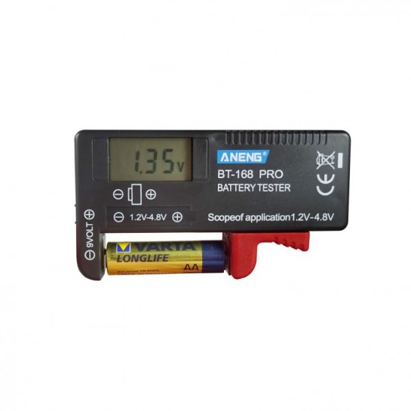 Tester  baterija 1.5V(AA,AAA,C,D), 9V, 3.7V Li-Ion - INSTBT168