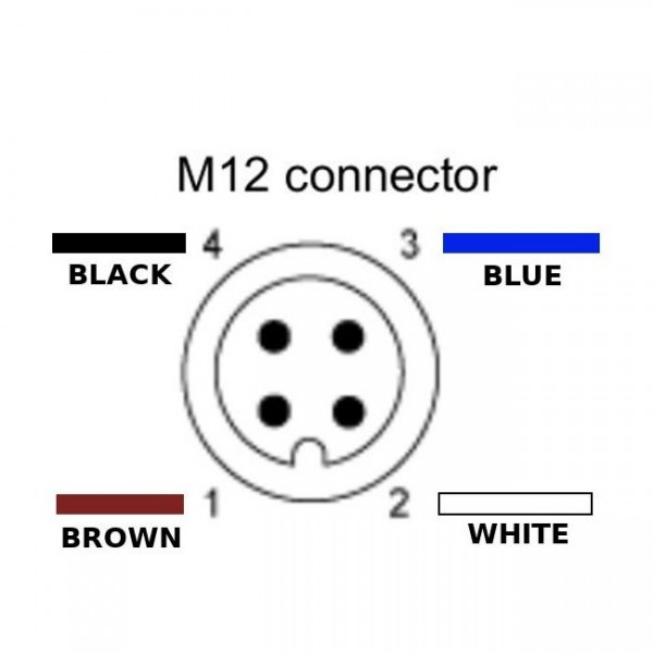 Kabl sa konek. za četvorožični senzor M12 pod uglom - IP12PNPNONC-K