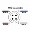 Kabl sa konek. za četvorožični senzor M12 pod uglom - IP12PNPNONC-K