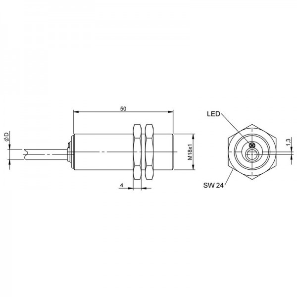 BES M18MI-UST50B-BV02, M18  20-260V  5mm NO - IP18230VACB1