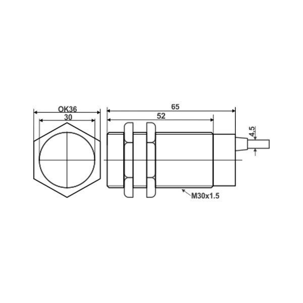 Ind.senzor 30  220VAC NC LM30-2010B - IP30220NC