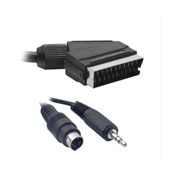 Kabel   Skart/SVHS+3.5 mm stereo 10m - KABAVSK/SVHS35S-10