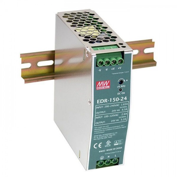 Ispravljač 24V 6,5A, EDR150-24 ,Mean Well - ISP24-6.5