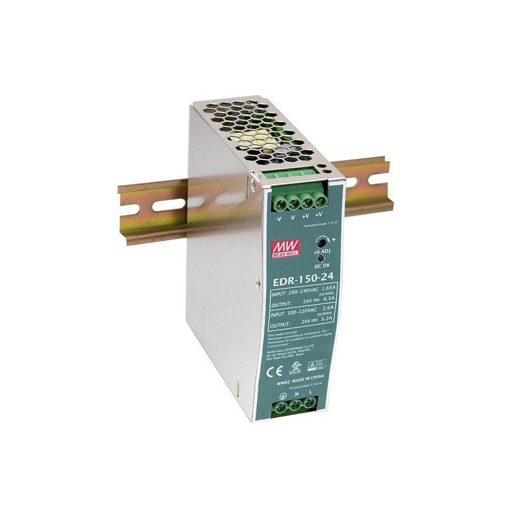 Ispravljač 24V 6,5A, EDR150-24 ,Mean Well - ISP24-6.5