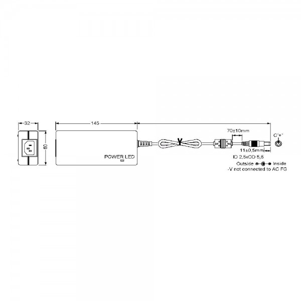 Mean Well GST90A12-P1M ,80W/12V/6,67A - ISPGST90A12