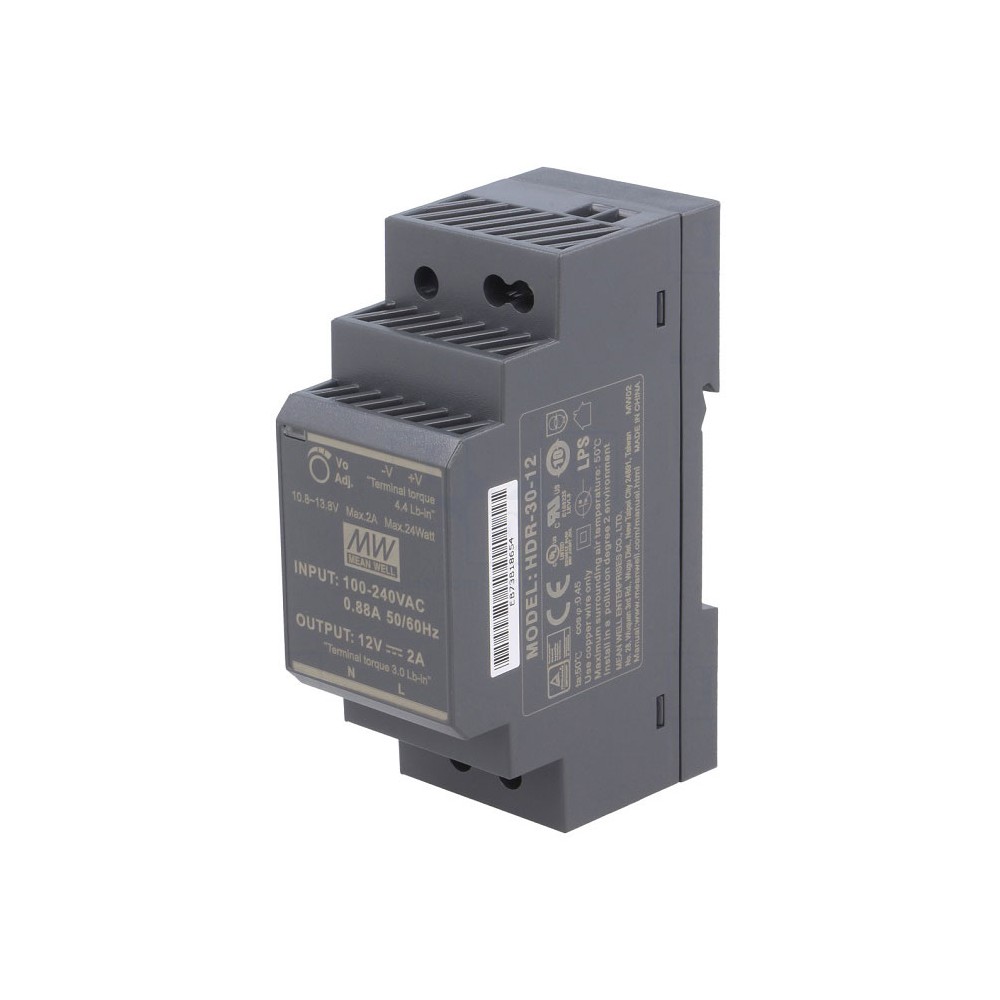 Ispravljač 12V DC 2A MEAN WELL - ISPHDR30-12