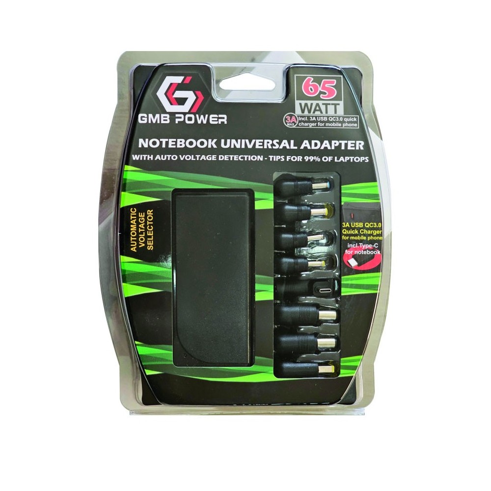 Univerzalni laptop punjač  AC65W Tip-C+QC3.0 mob.brzi punjač 3A , auto - ISP-LT9