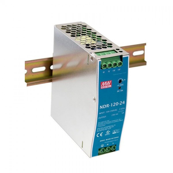 Mean Well NDR-120-24 120W/24V/0-5A - ISPNDR120-24
